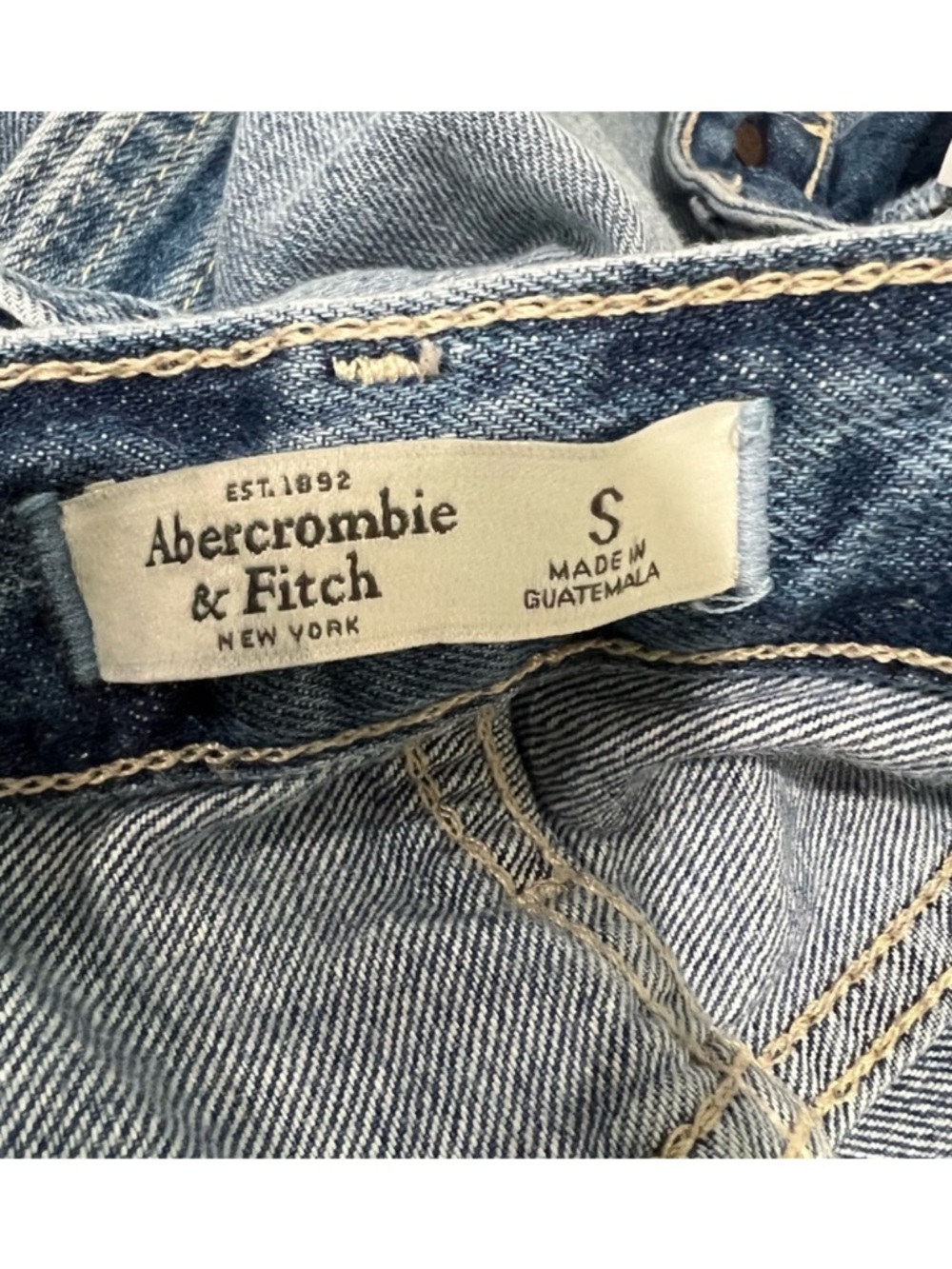 Abercrombie & Fitch light wash denim overalls - Picture 5 of 5